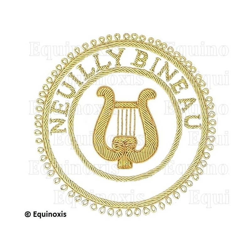 Badge / Macaron GLNF – Grande tenue provinciale – Grand Organiste – Neuilly Bineau – Brodé main